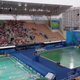 El agua de la piscina de waterpolo también se está volviendo verde. Imagen: Getty